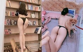Красивая девушка до пика, очарованная не возвращаться